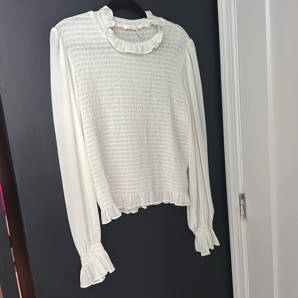 NWOT See by Chloe gathered silk blouse sz44 gorgeous top $560